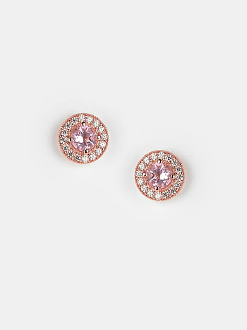 Rouge Glow Earrings in Rose Gold Plated 925 Silver
