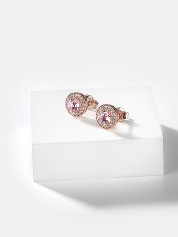 Rouge Glow Earrings in Rose Gold Plated 925 Silver