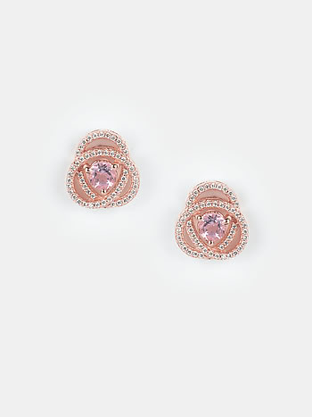 Peony Dew Earrings in Rose Gold Plated 925 Silver