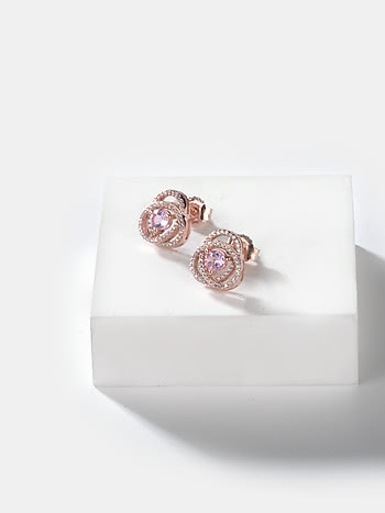 Peony Dew Earrings in Rose Gold Plated 925 Silver