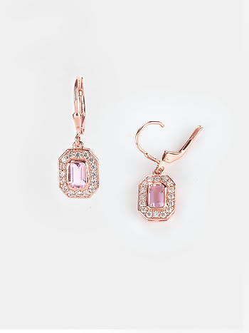 Peachy Paradise Hoop Earrings in Rose Gold Plated 925 Silver