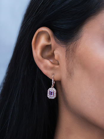 Peachy Paradise Hoop Earrings in Rose Gold Plated 925 Silver