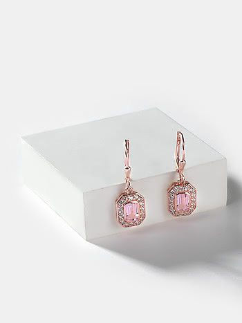 Peachy Paradise Hoop Earrings in Rose Gold Plated 925 Silver