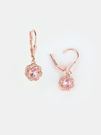 Cherry Blossom Hoop Earrings in Rose Gold Plated 925 Silver