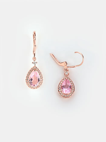 Blush Sky Hoop Earrings in Rose Gold Plated 925 Silver