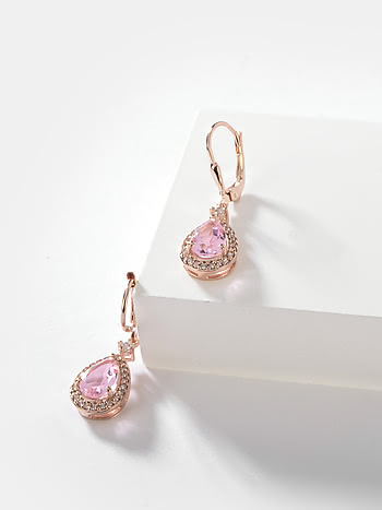 Blush Sky Hoop Earrings in Rose Gold Plated 925 Silver