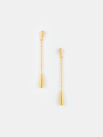 Flowing Through Life Earrings in Gold Plated 925 Silver