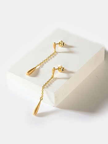 Flowing Through Life Earrings in Gold Plated 925 Silver