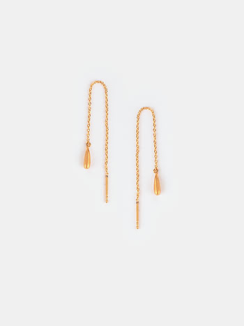 Divine Drop Earrings in Gold Plated 925 Silver
