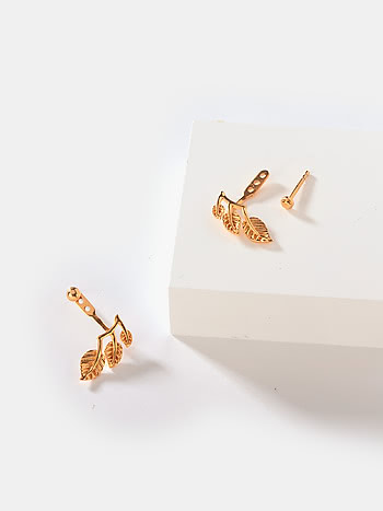 Gust of Wind Earrings in Gold Plated 925 Silver