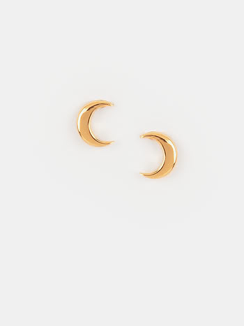 Over the Moon Studs in Gold Plated 925 Silver