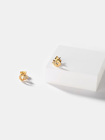 The North Star Earrings in Gold Plated 925 Silver