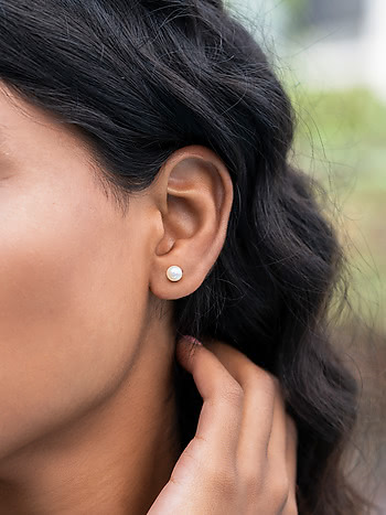 Buy Dainty Pearl Earrings  Tiny Pearl Hoop Earrings  Gold Filled Online  in India  Etsy