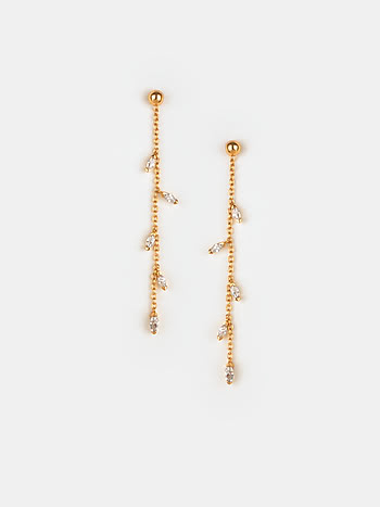 Trailing Vines Earrings in Gold Plated 925 Silver
