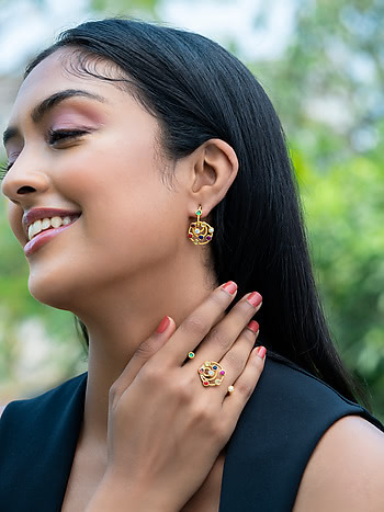 Caratlane navratna store earrings