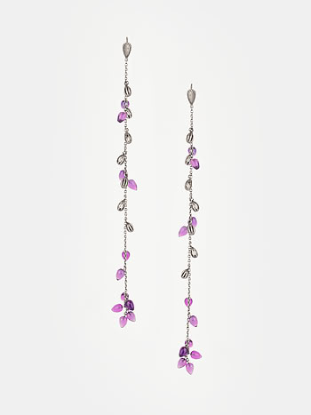 Oxidised Mammilaria Bloom Earrings in 925 Silver