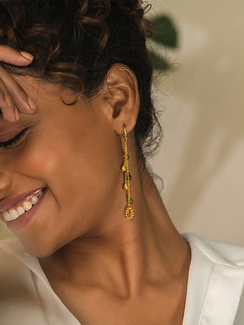 Opuntia Bloom Earrings in Gold Plated 925 Silver