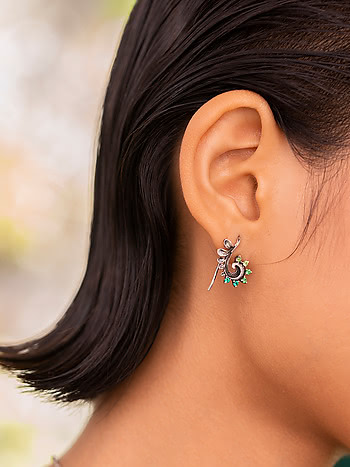 Release Oxidized Earrings in 925 Silver
