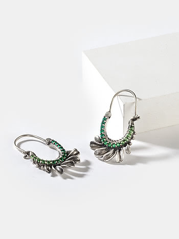 Unveil Oxidized Earrings in 925 Silver