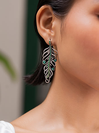 Unravel Oxidized Earrings in 925 Silver