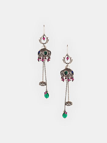 Feeling Azhagu Oxidised Earrings in 925 Silver
