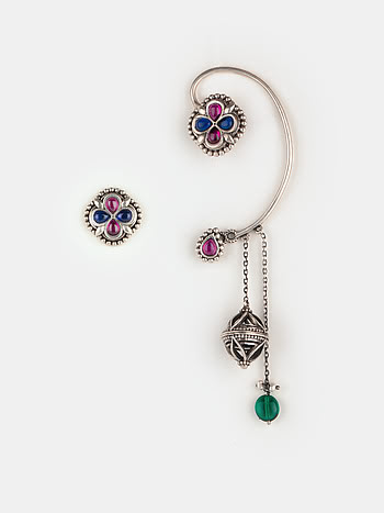 Feeling Soni Oxidised Earrings in 925 Silver