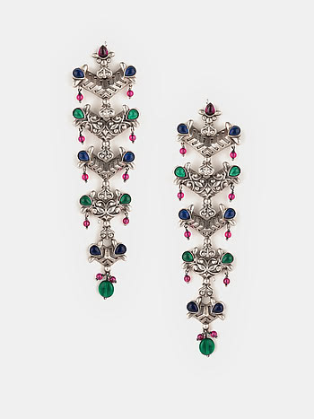 Feeling Hmeltha Oxidised Earrings in 925 Silver