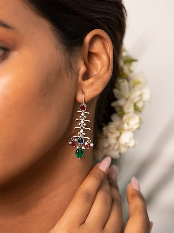 Feeling Dhuniya Oxidised Earrings in 925 Silver