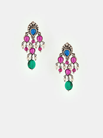 Feeling Porlu Oxidised Earrings in 925 Silver