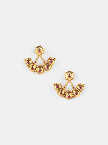 Demunita Bloom Earrings in Antique Gold Plated 925 Silver