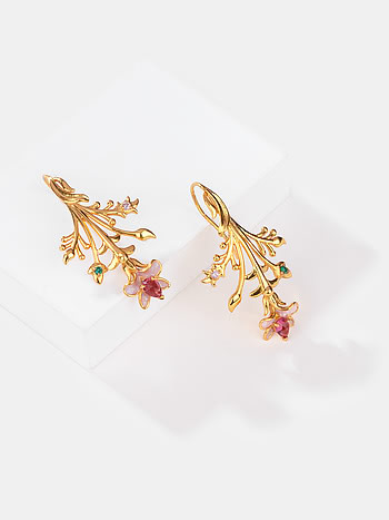 Matchmaking Maasi Earrings in Gold Plated 925 Silver