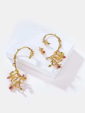 Matchmaking Maasi Ear Cuffs in Gold Plated 925 Silver