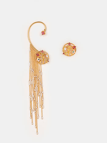Dilliwali Galfriend Earrings in Gold Plated 925 Silver