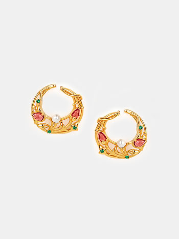 Dancing Dulhan Hoops in Gold Plated 925 Silver