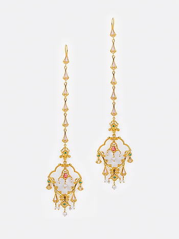 Bridechilla Shoulder Duster Earrings in Gold Plated 925 Silver