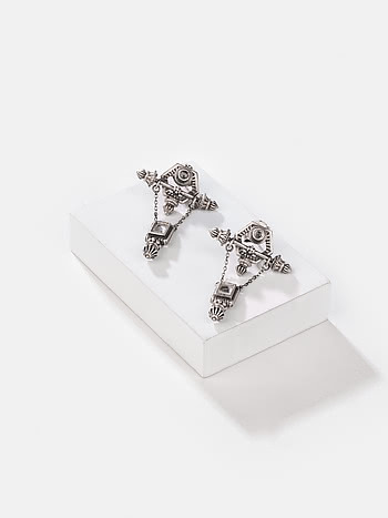 Irene Adler Earrings in Oxidised 925 Silver