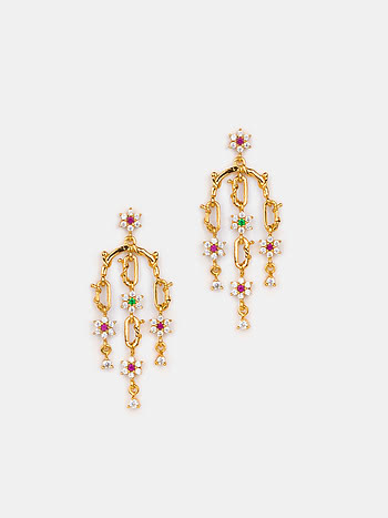 Garden of Love Earrings in Gold Plated 925 Silver