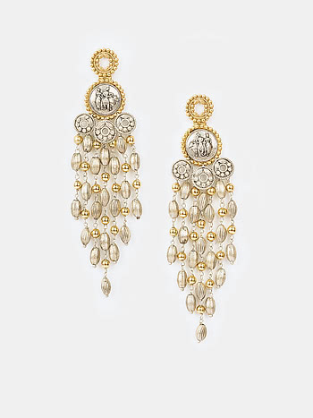 Dampati Coin Earrings in Dual Plated 925 Silver