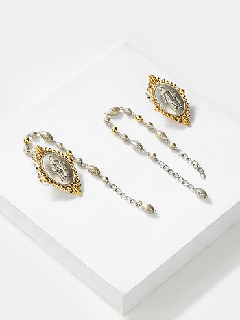 Mahile Coin Earrings in Dual Plated 925 Silver
