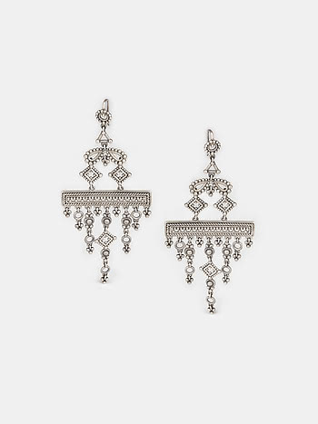 Wonderment Dangler Earrings in Oxidised 925 Silver