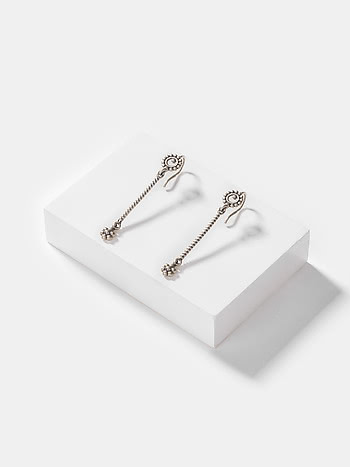 Allurement Dangler Earrings in Oxidised 925 Silver