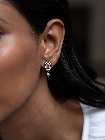 Wonderment Earrings in Oxidised 925 Silver