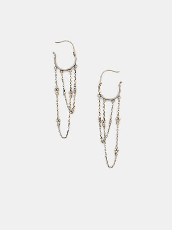 Allurement Hoops in Oxidised 925 Silver
