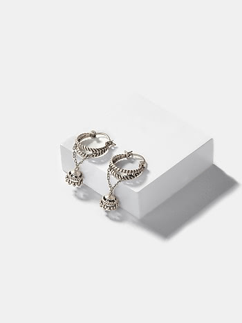 Allurement Earrings in Oxidised 925 Silver