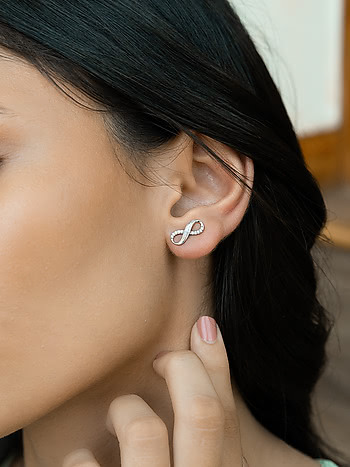 Infinite Joy Earrings in Rhodium Plated 925 Silver