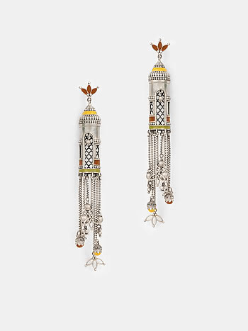 Palki Earrings in Oxidised 925 Silver