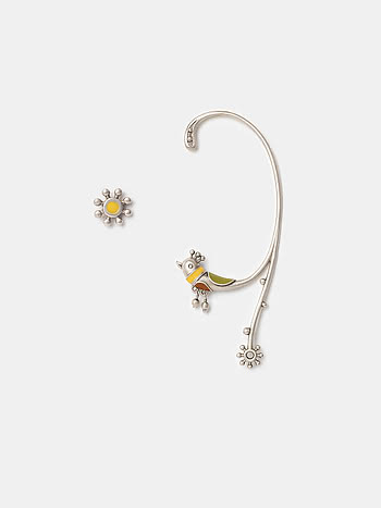 Paakhi Ear Cuffs in Oxidised 925 Silver