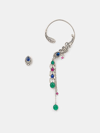 Feeling Suroop Oxidised Earrings in 925 Silver
