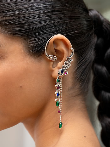 Feeling Suroop Oxidised Earrings in 925 Silver