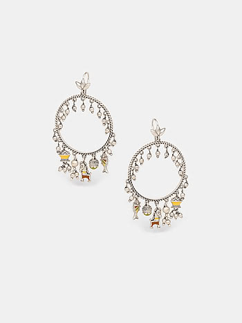 Ekatra Earrings in Oxidised 925 Silver
